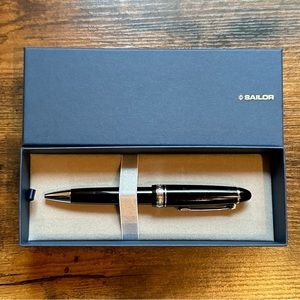 Sailor 1911 Large Ballpoint Pen - Black Silver Trim (16-1010-620)